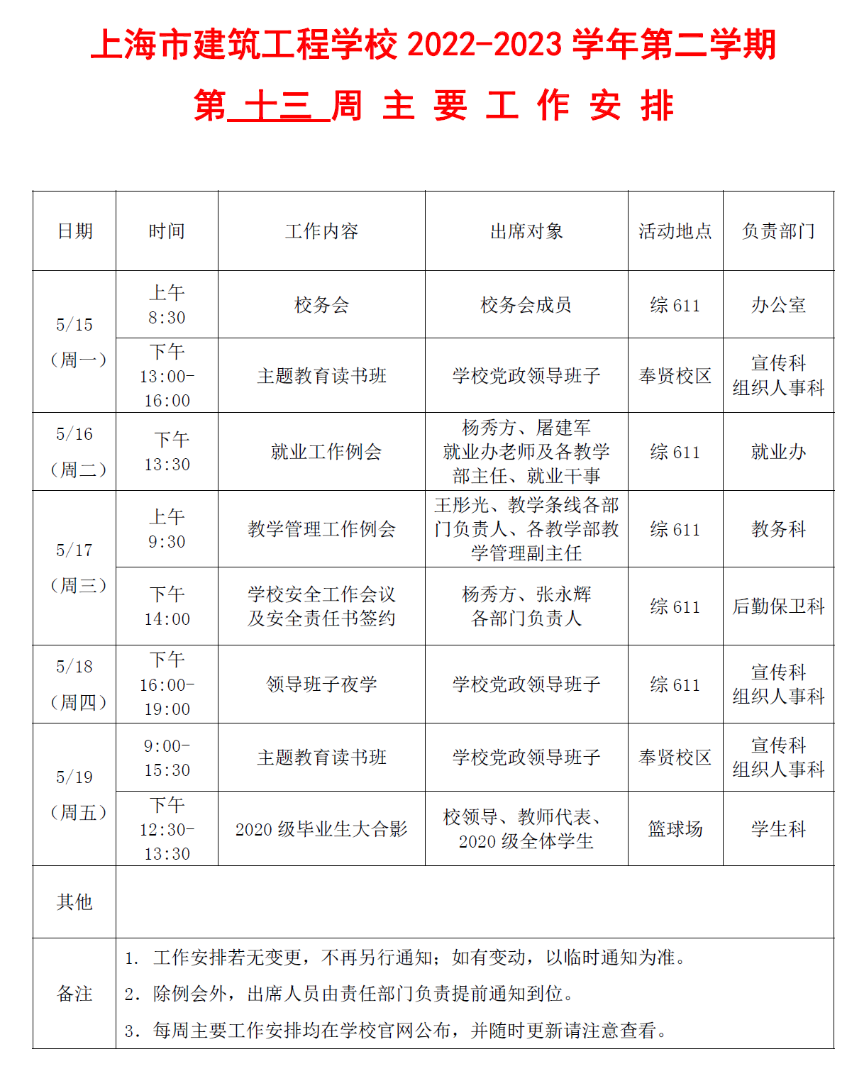 上海市建筑工程学校2022-2023学年第二学期第十三周主要工作安排表.jpg